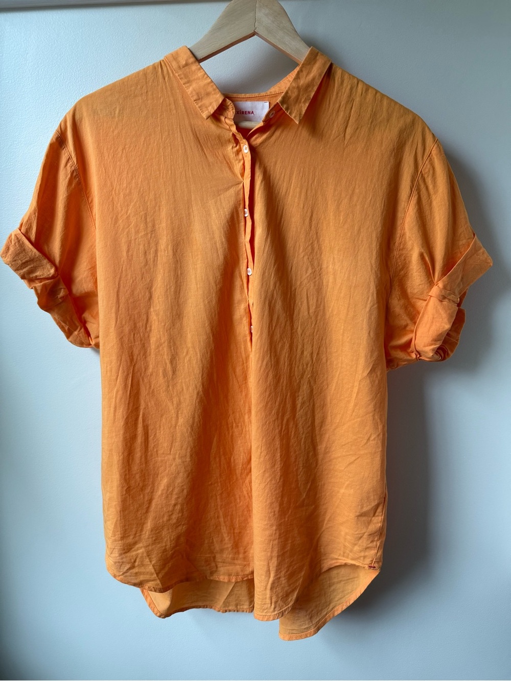 XIRENA Channing Shirt Button Down Timeless Effortless Casual Relaxed Comfy S